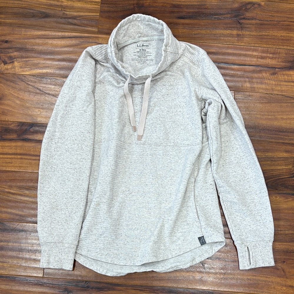 L.L. Bean Light Gray Turtleneck Sweater